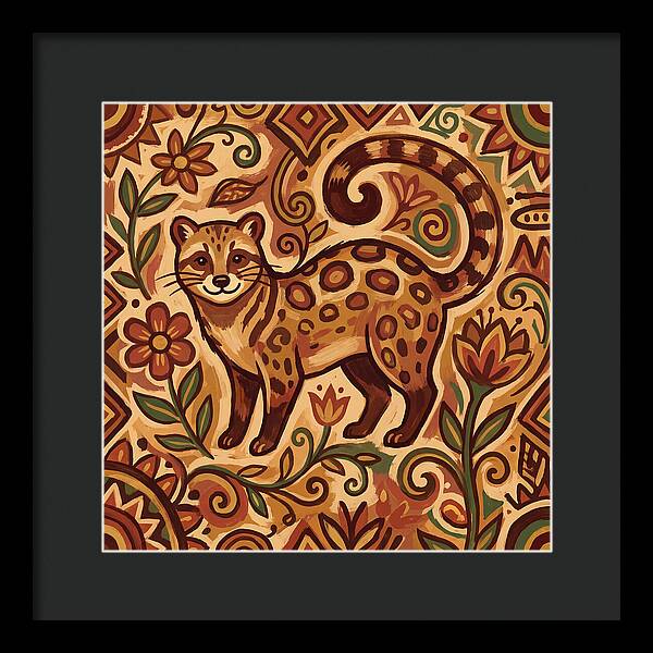 Civet Surrounded By Nature