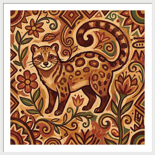 Civet Surrounded By Nature