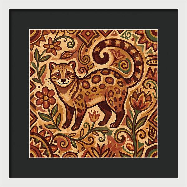 Civet Surrounded By Nature