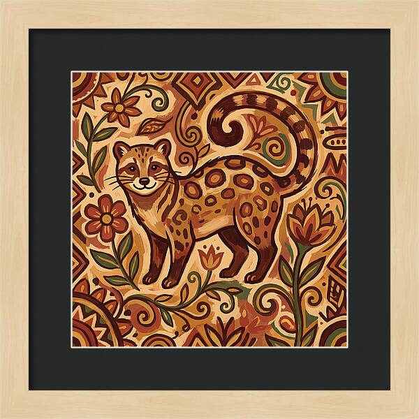 Civet Surrounded By Nature