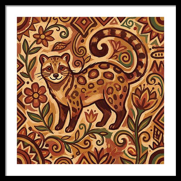 Civet Surrounded By Nature