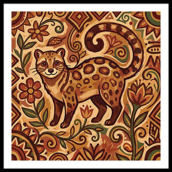 Civet Surrounded By Nature