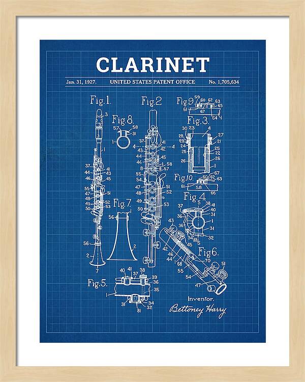 Clarinet Blueprint Patent Us1705634a