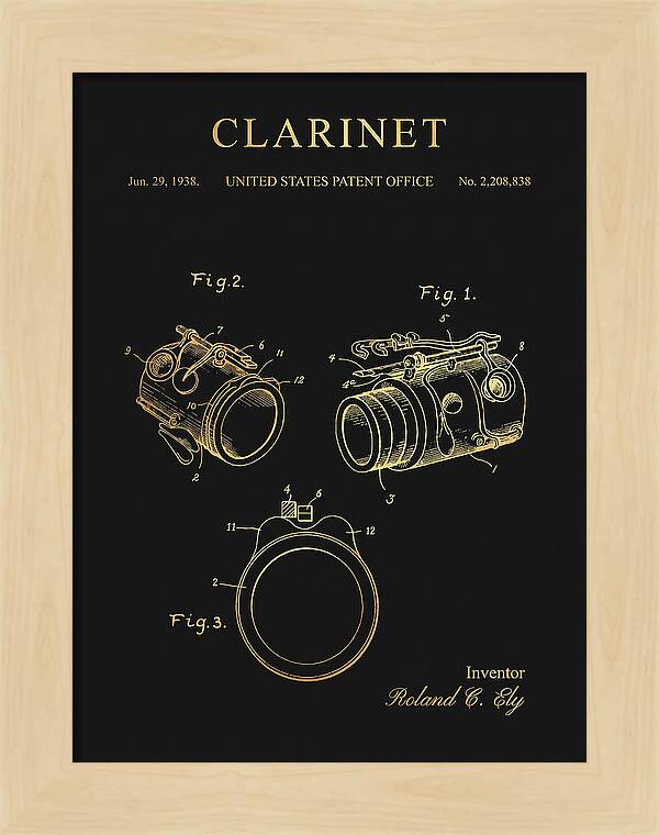 Clarinet Gold Patent Us2208838a
