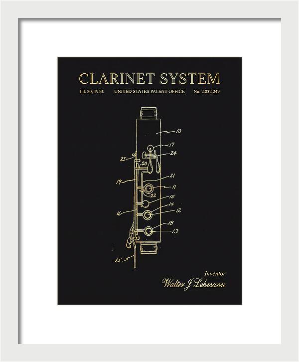 Clarinet System Gold Patent Us2832249a