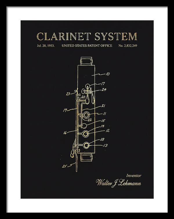 Clarinet System Gold Patent Us2832249a