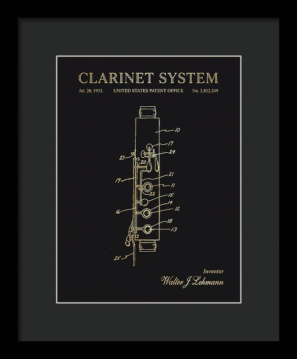 Clarinet System Gold Patent Us2832249a