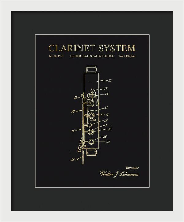 Clarinet System Gold Patent Us2832249a