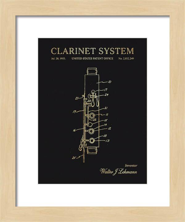 Clarinet System Gold Patent Us2832249a