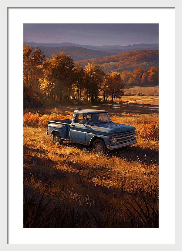Classic Blue Pickup Truck