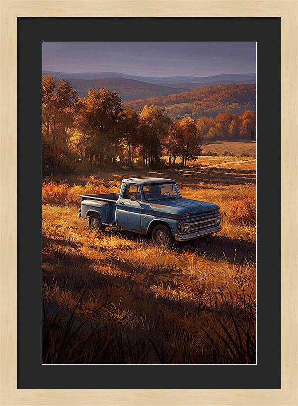 Classic Blue Pickup Truck