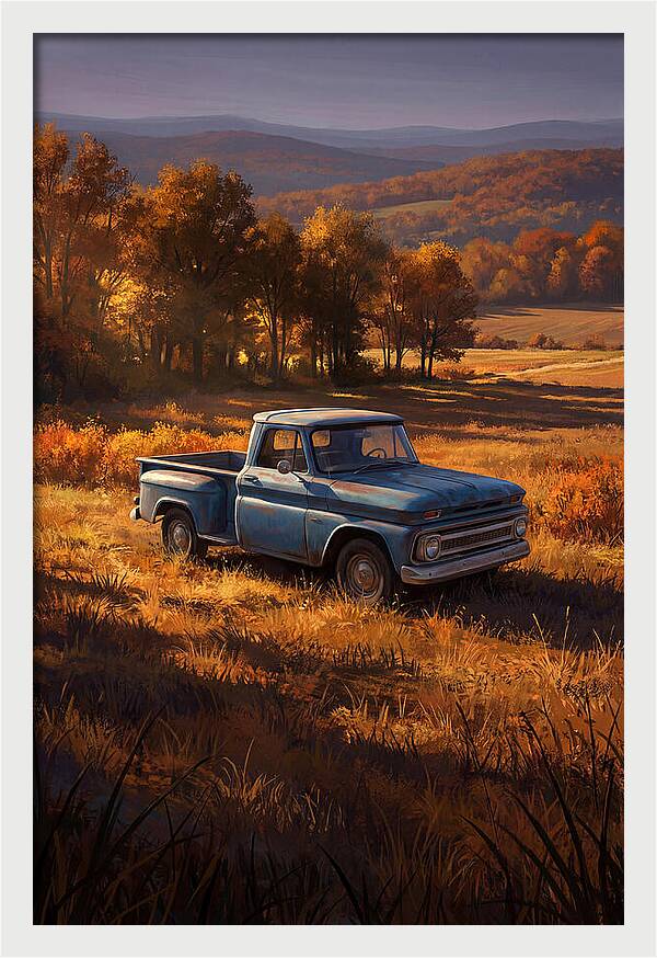 Classic Blue Pickup Truck