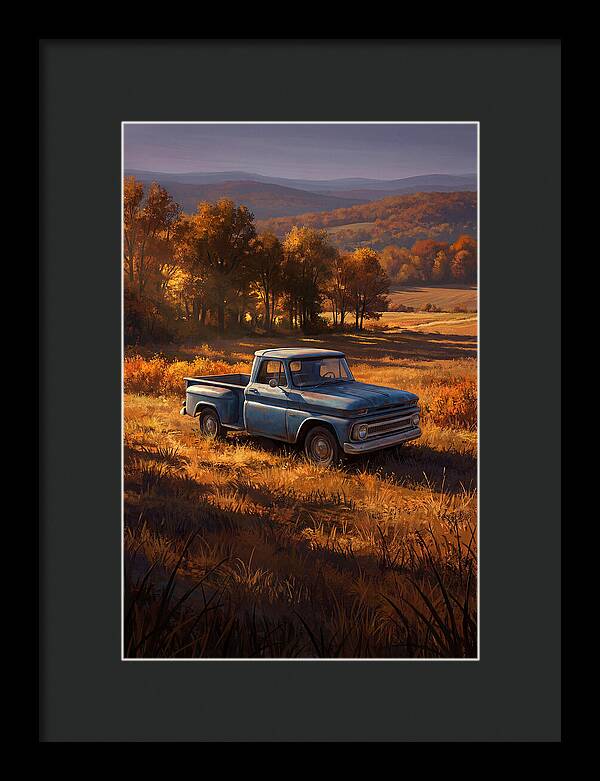 Classic Blue Pickup Truck