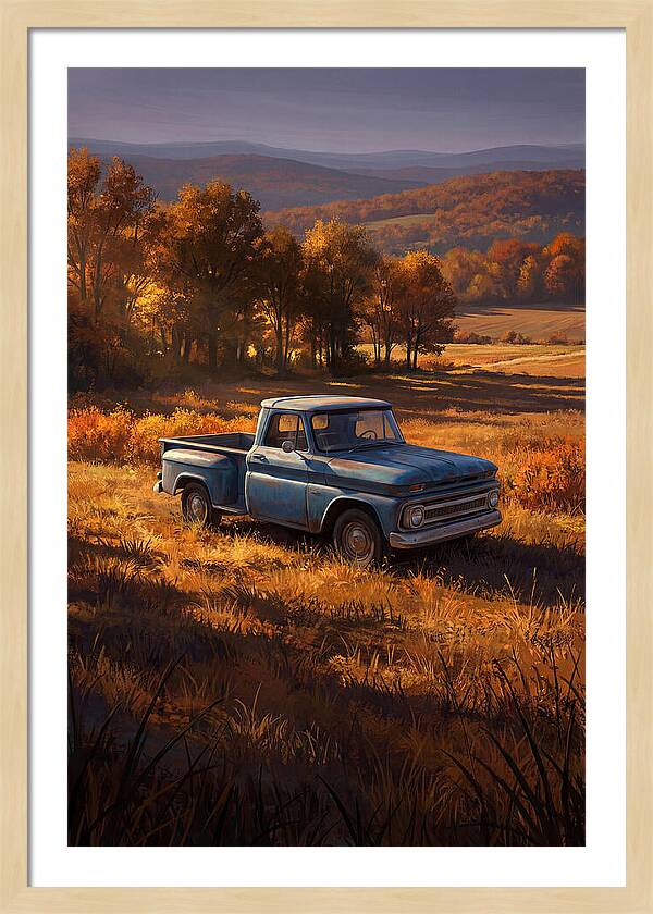Classic Blue Pickup Truck