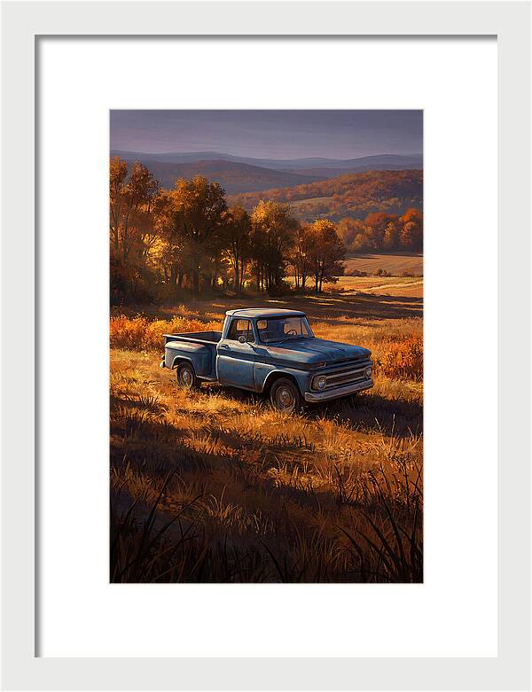 Classic Blue Pickup Truck