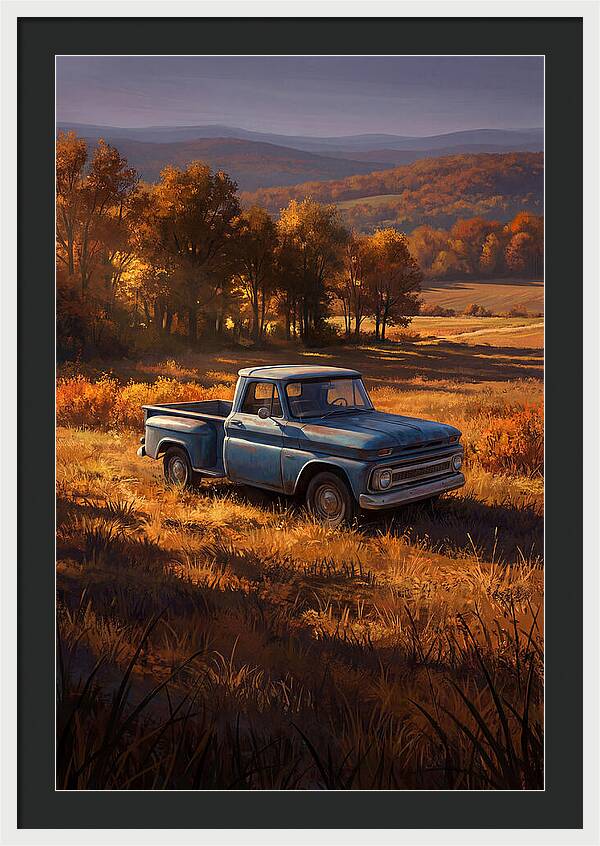 Classic Blue Pickup Truck