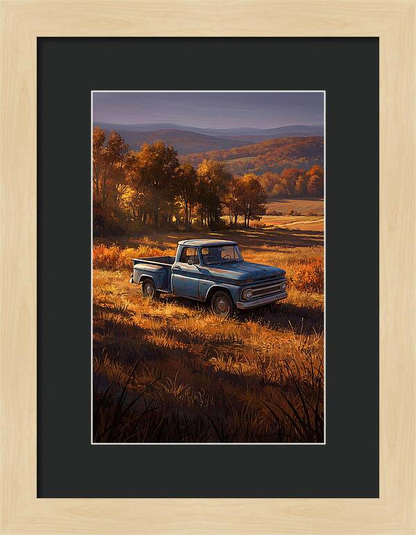 Classic Blue Pickup Truck