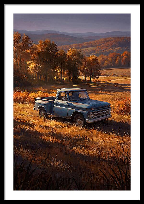 Classic Blue Pickup Truck