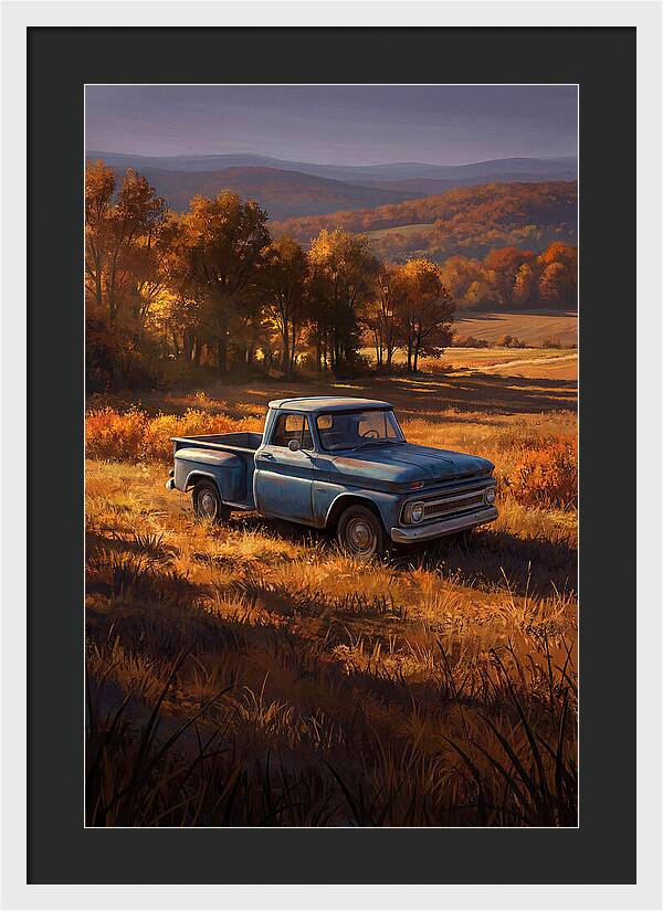 Classic Blue Pickup Truck