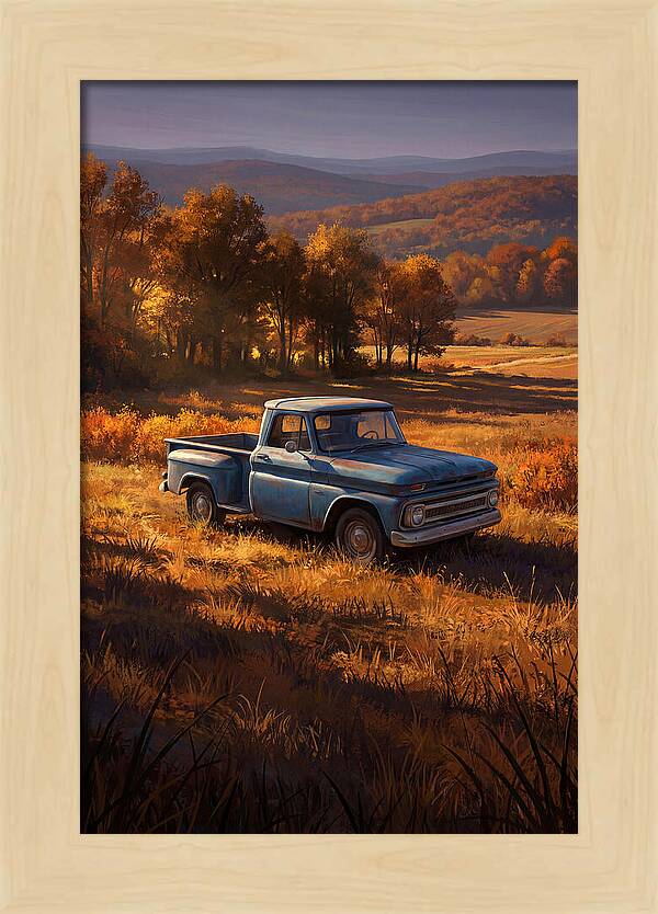 Classic Blue Pickup Truck