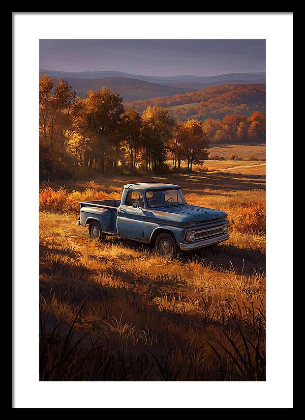 Classic Blue Pickup Truck