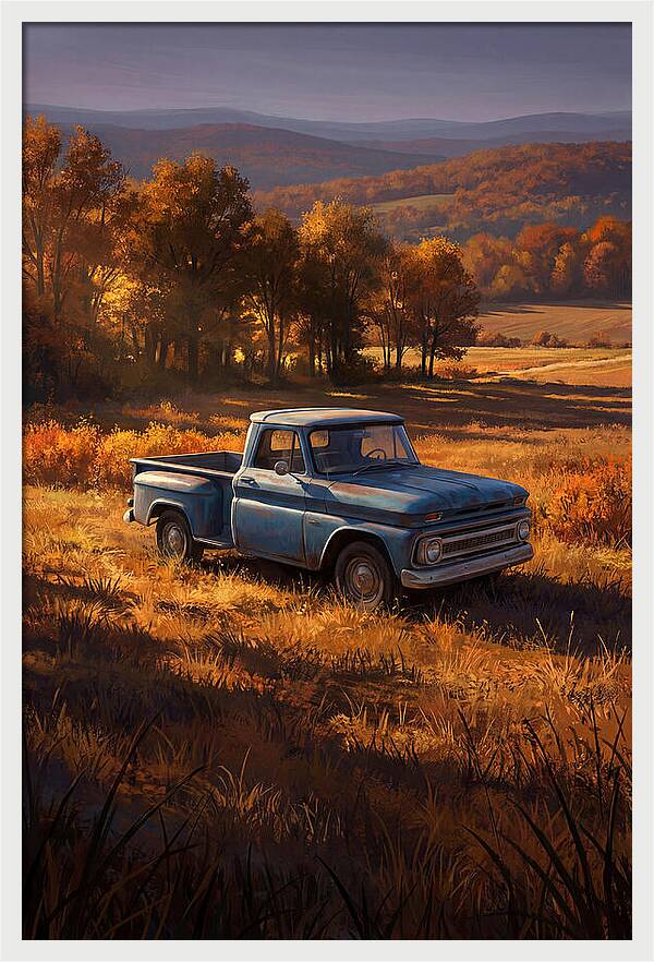 Classic Blue Pickup Truck