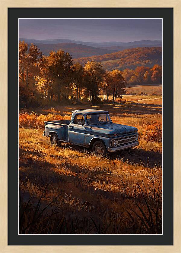 Classic Blue Pickup Truck