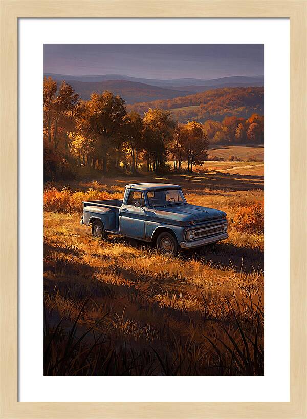Classic Blue Pickup Truck