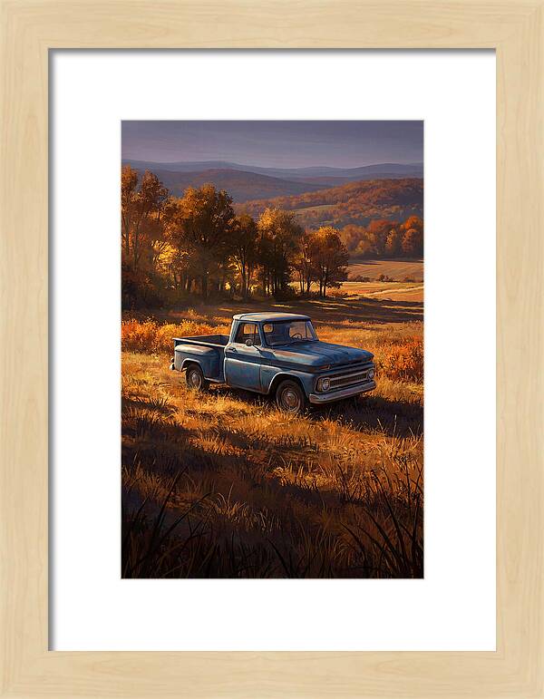 Classic Blue Pickup Truck