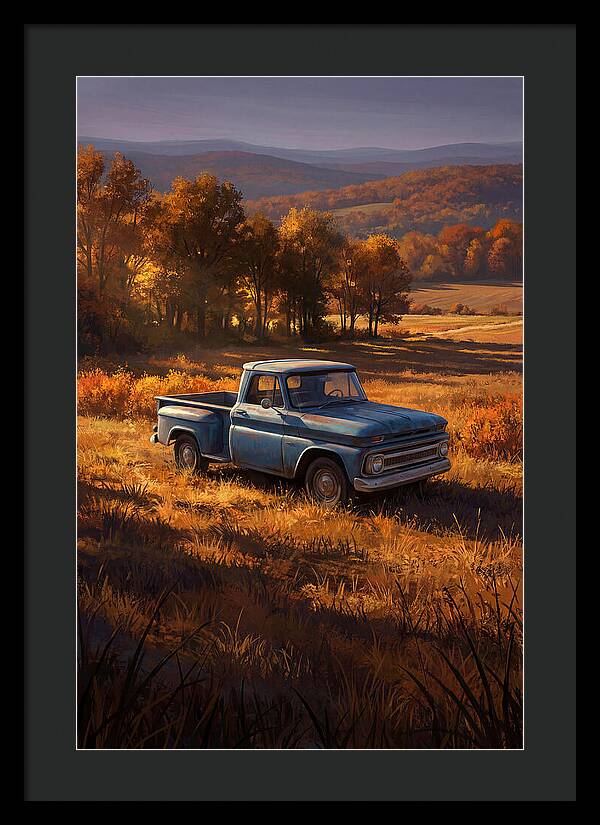 Classic Blue Pickup Truck