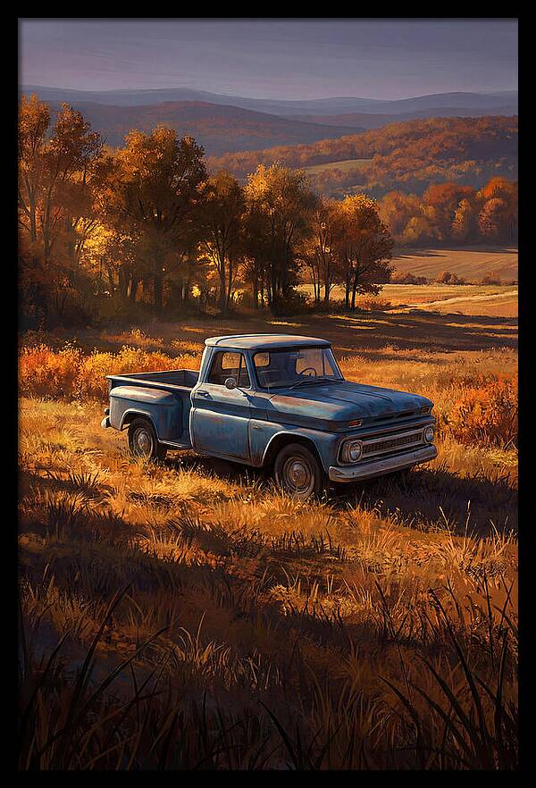 Classic Blue Pickup Truck