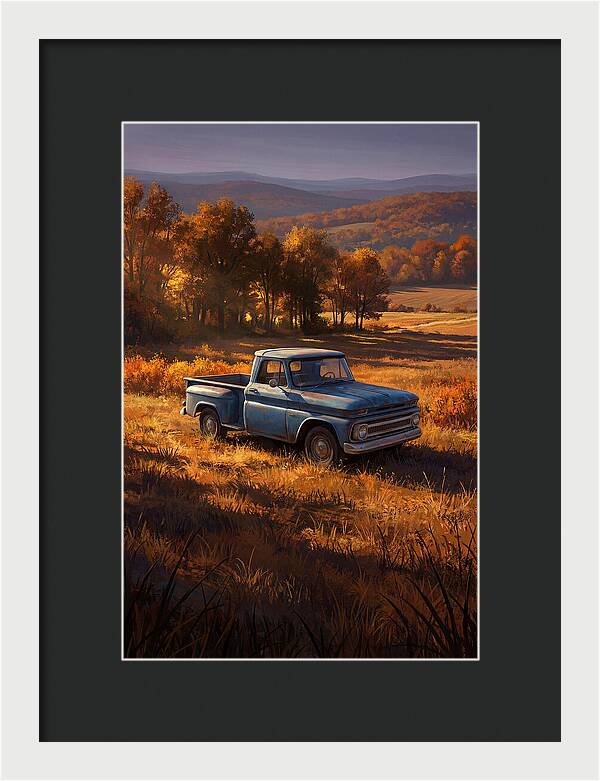 Classic Blue Pickup Truck