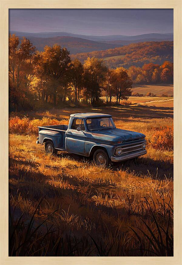 Classic Blue Pickup Truck