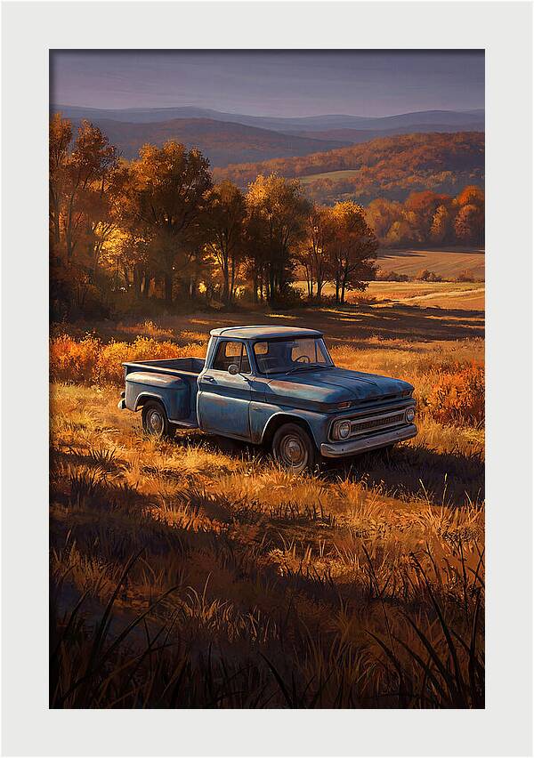 Classic Blue Pickup Truck