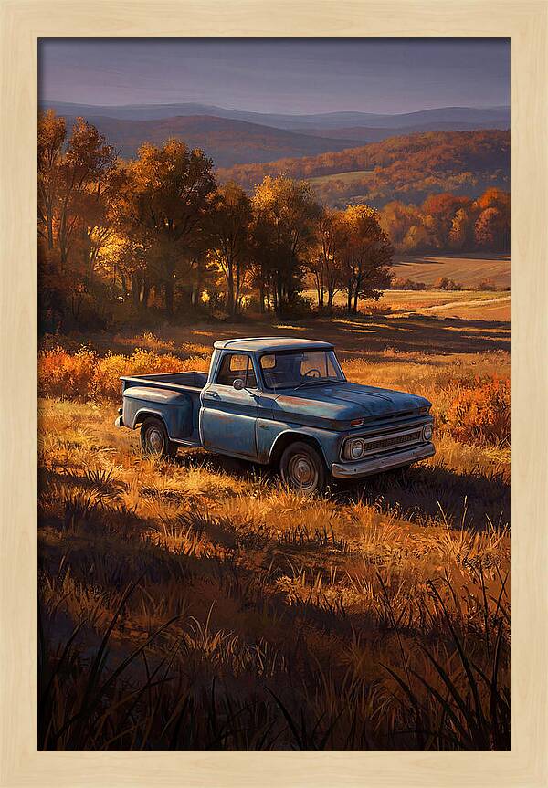 Classic Blue Pickup Truck