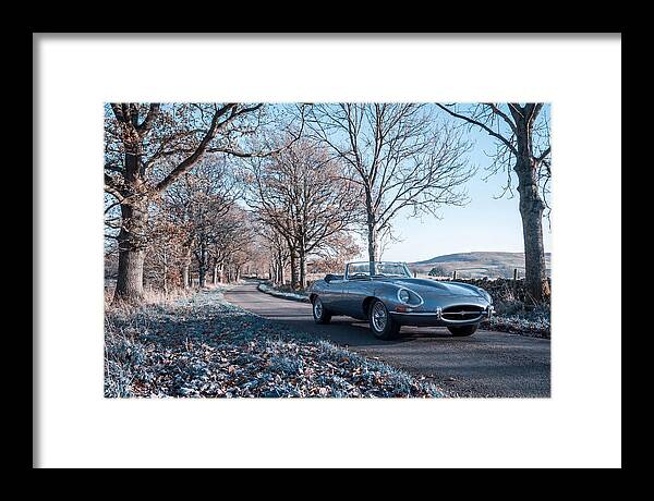 Classic British Roadster On Country Lane