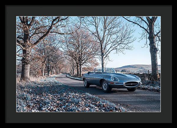Classic British Roadster On Country Lane
