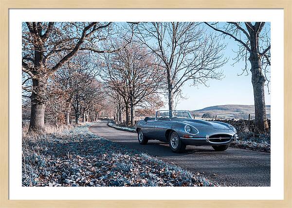 Classic British Roadster On Country Lane