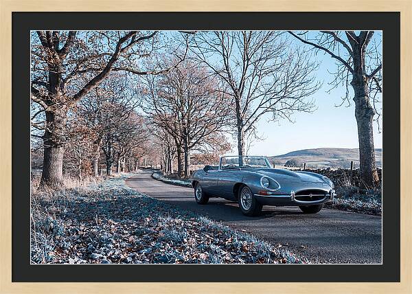 Classic British Roadster On Country Lane