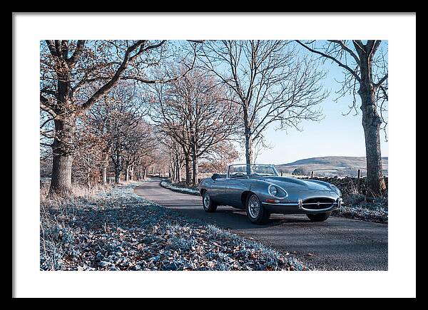 Classic British Roadster On Country Lane
