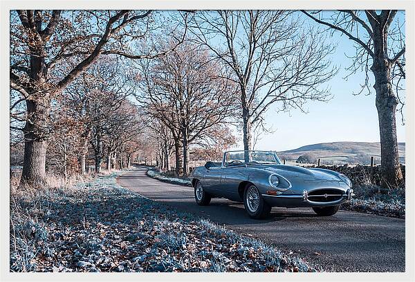 Classic British Roadster On Country Lane