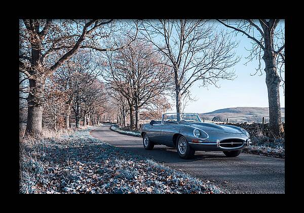 Classic British Roadster On Country Lane