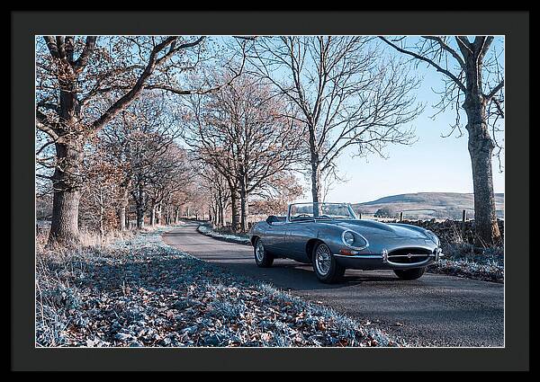 Classic British Roadster On Country Lane