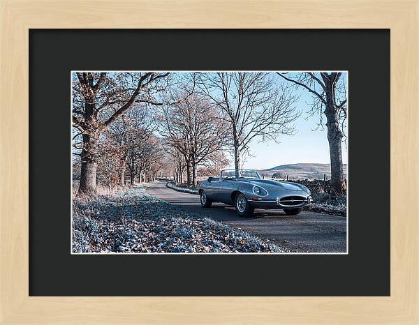 Classic British Roadster On Country Lane