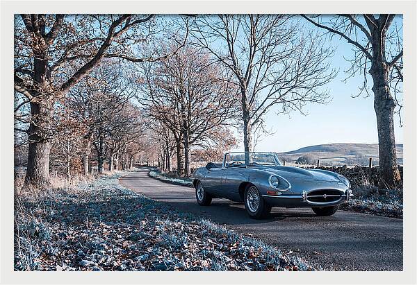 Classic British Roadster On Country Lane