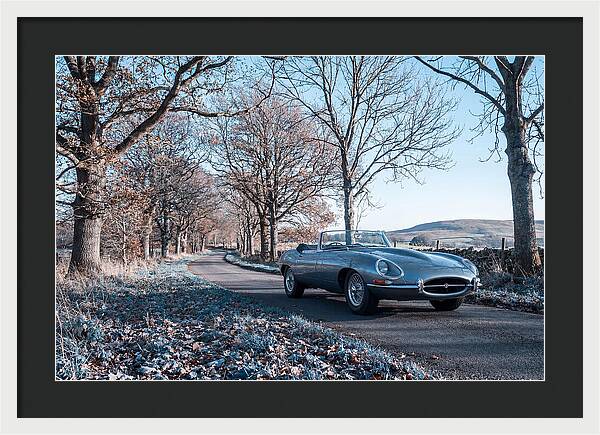 Classic British Roadster On Country Lane