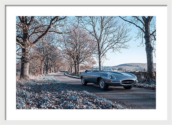 Classic British Roadster On Country Lane