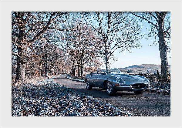 Classic British Roadster On Country Lane