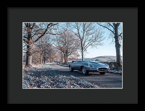 Classic British Roadster On Country Lane
