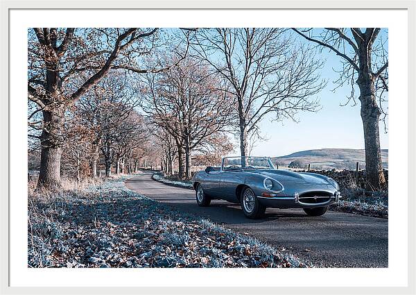 Classic British Roadster On Country Lane